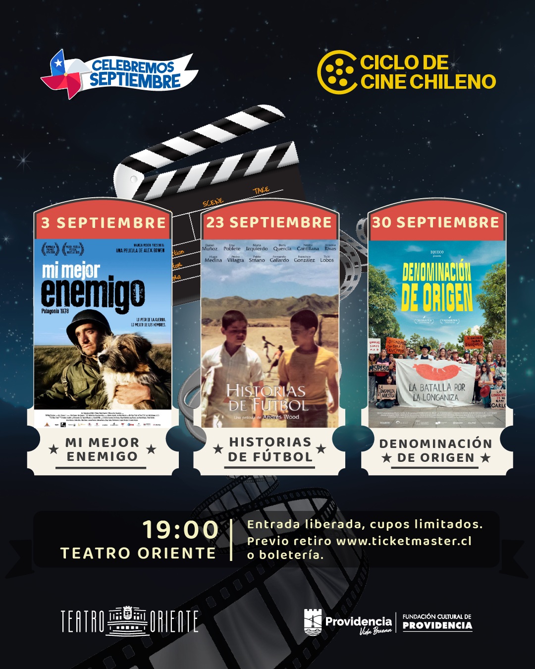 Cine club, 23 ago 2026, Santiago - Providencia