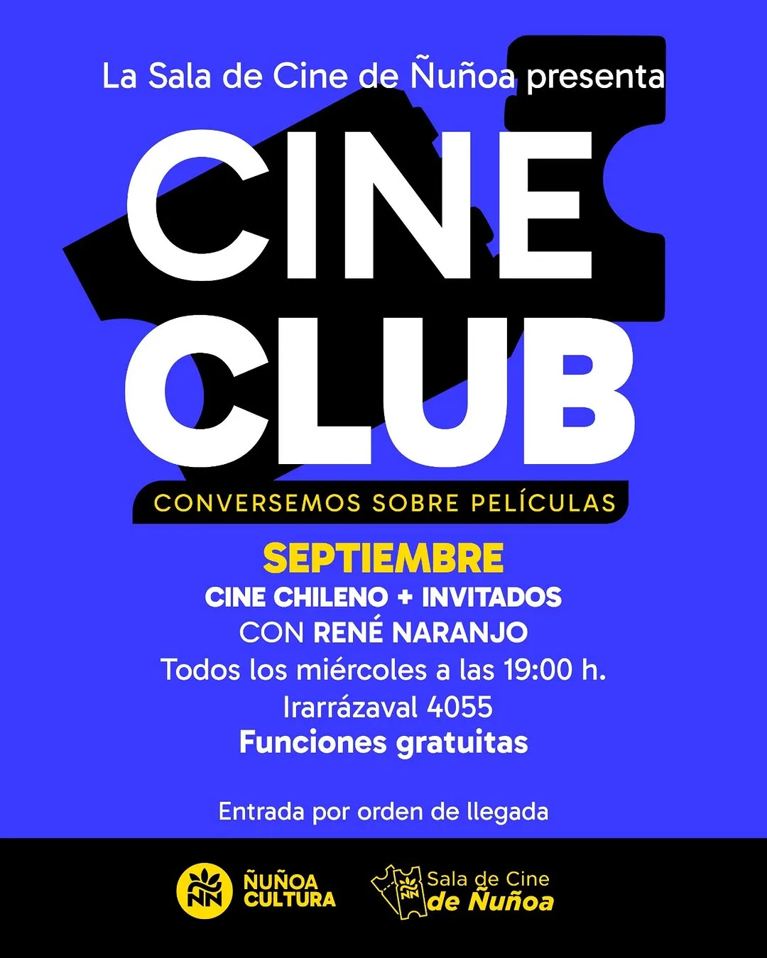 Cine club, 4 sep 2026, Santiago - Ñuñoa